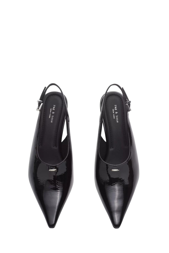 Mercer Slingback Heel Black Patent Leather