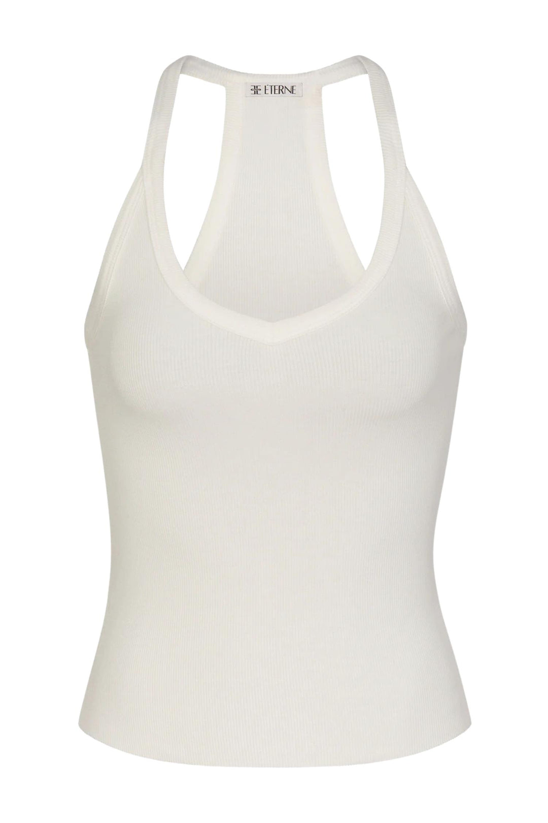 V-Neck Racerback Tank Cream