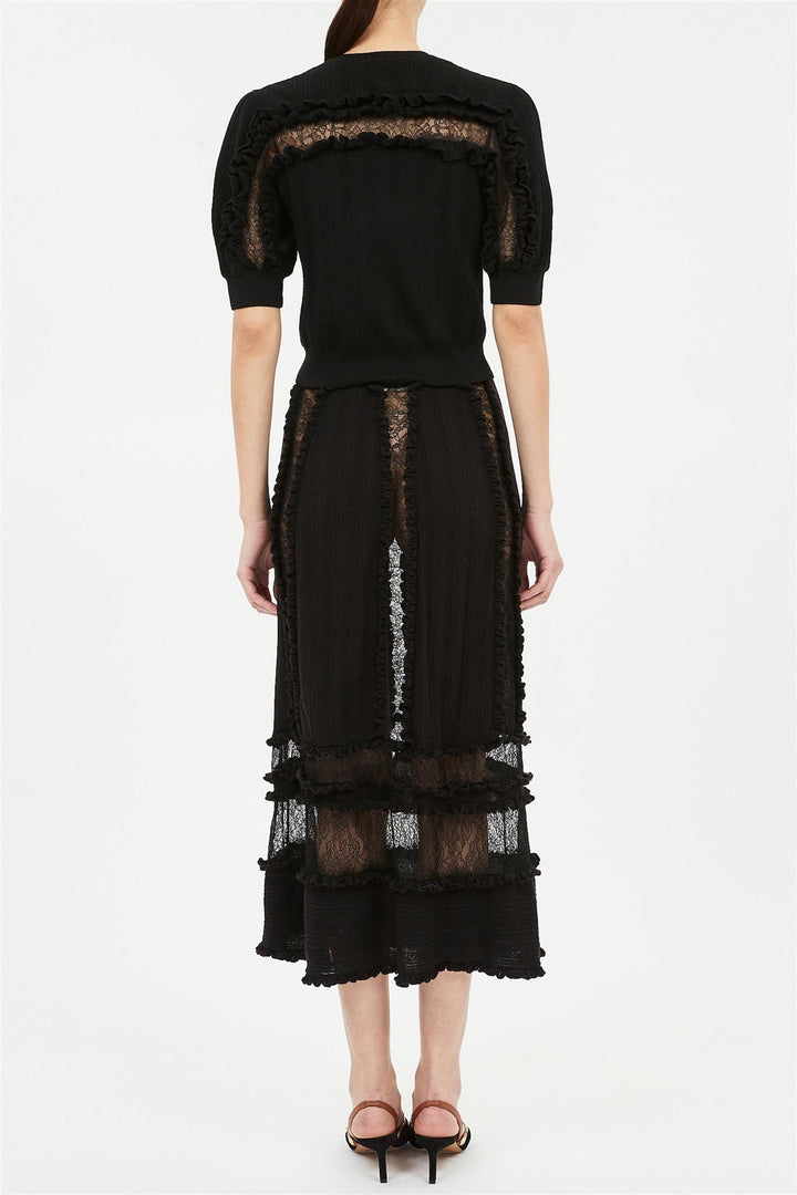 Salima Short Sleeve Knit Black