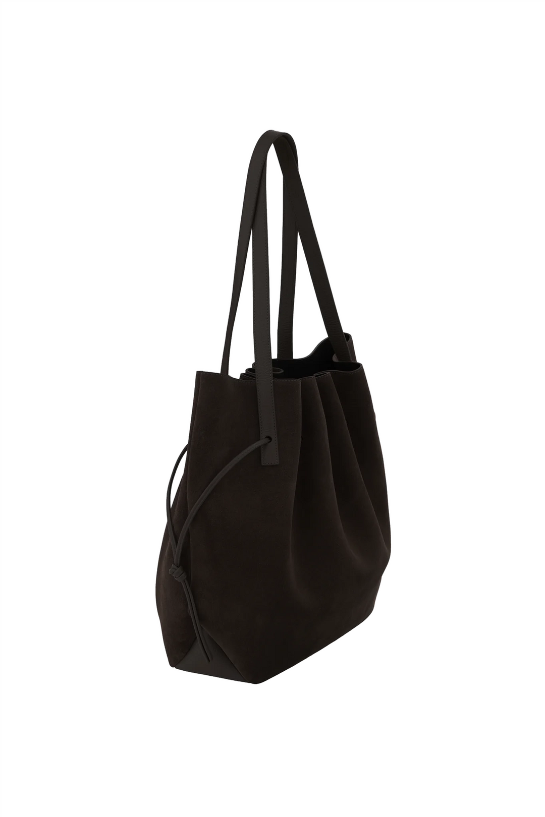 Scallop Tote Suede Leather Ganache