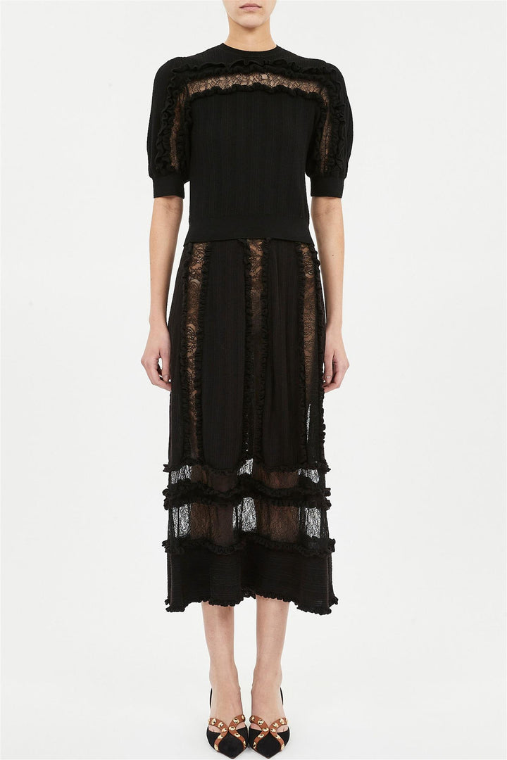 Salima Short Sleeve Knit Black