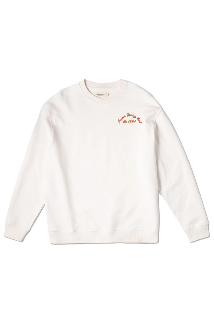 Frogner Sporting Club Embroidered Crewneck Off-White/Orange