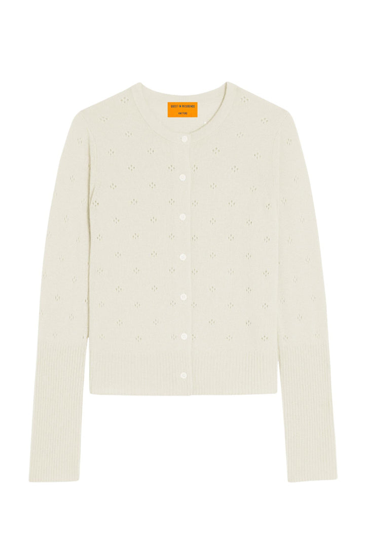 Jane Pointelle Cardigan Cream