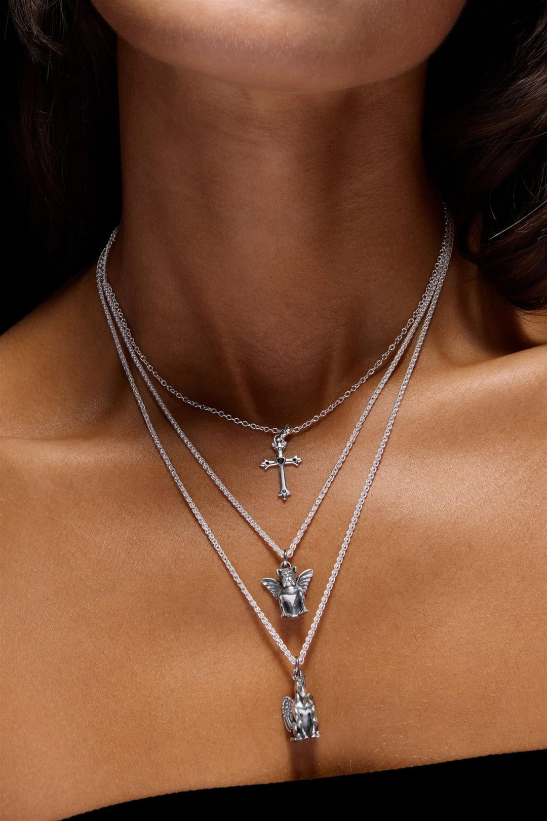 The Guardian of Dreams Necklace Oxidized Silver