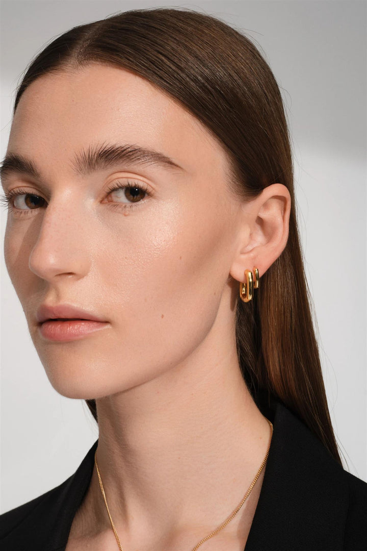 Frame Hoops Small Gold