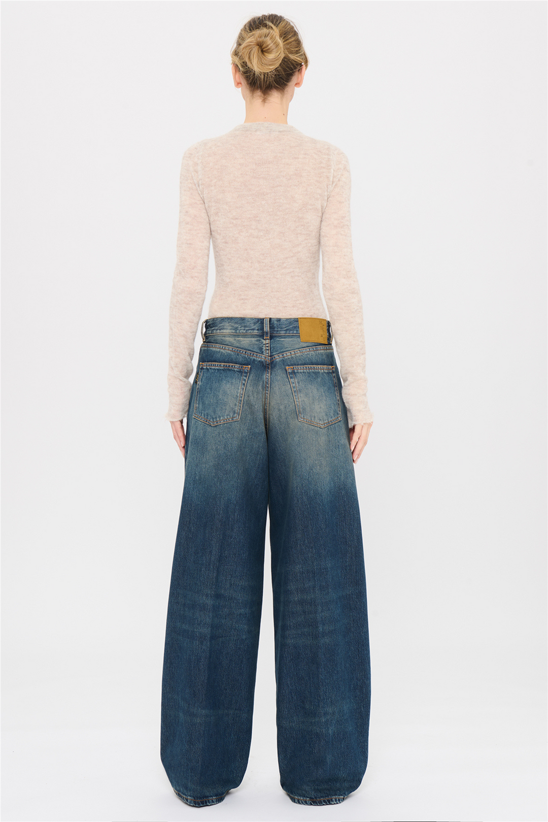 Bethany Mid-Rise Wide-Leg Jean Intense Blue
