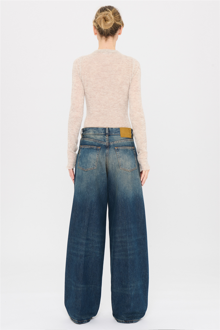 Bethany Mid-Rise Wide-Leg Jean Intense Blue