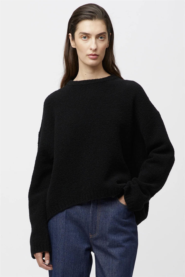 Boucle Cocoon Roundneck Black