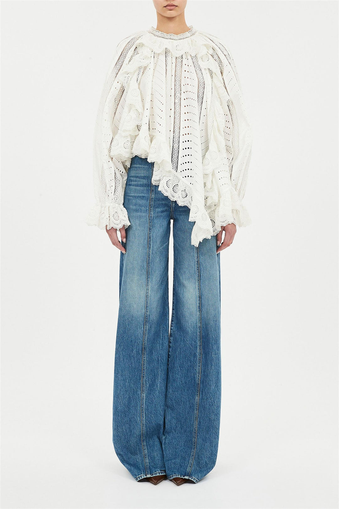 Marcella Asymmetrical Blouse Pristine