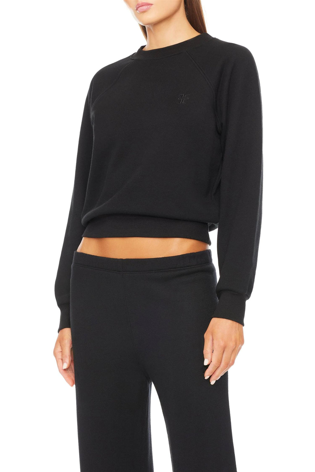 Shrunken Raglan Sweatshirt Black