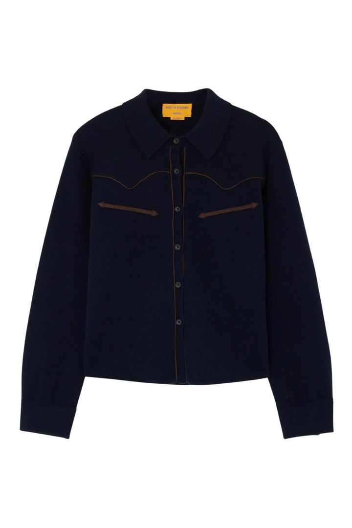 Cropped  Western Shirt Midnight
