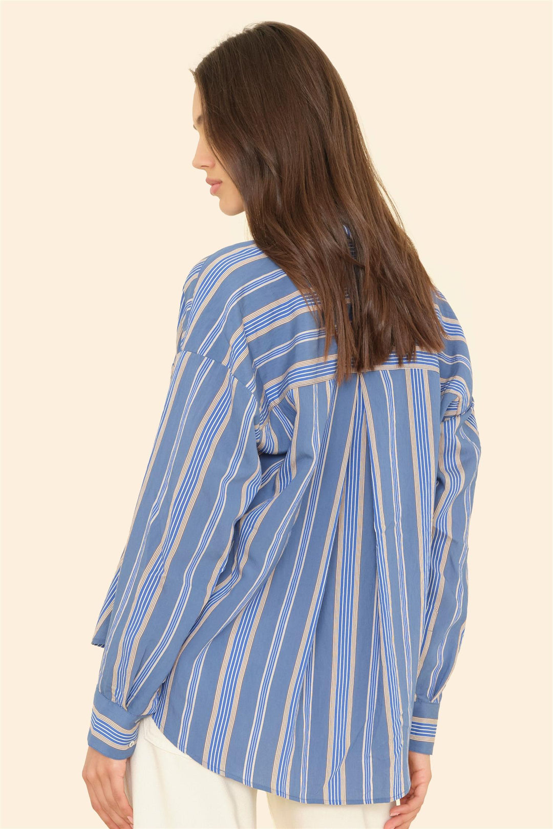 Jordy Shirt Navy Blue Stripe