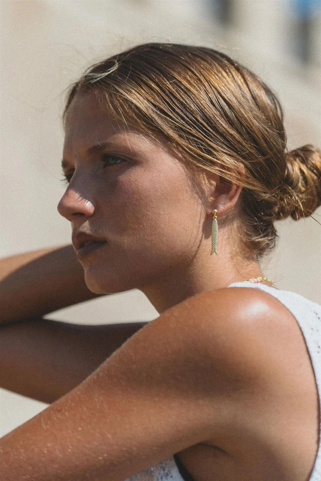 Hippie Fish Earring Gold