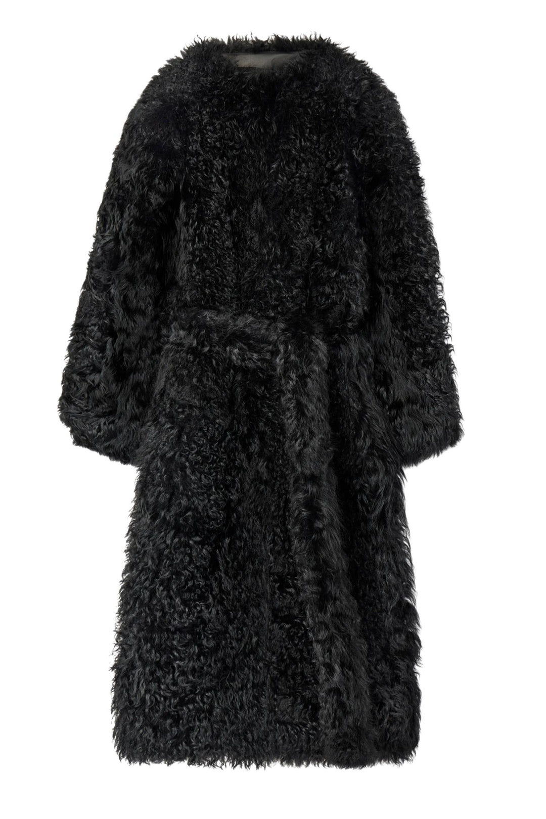 Bergamo Shearling Coat Jet Black