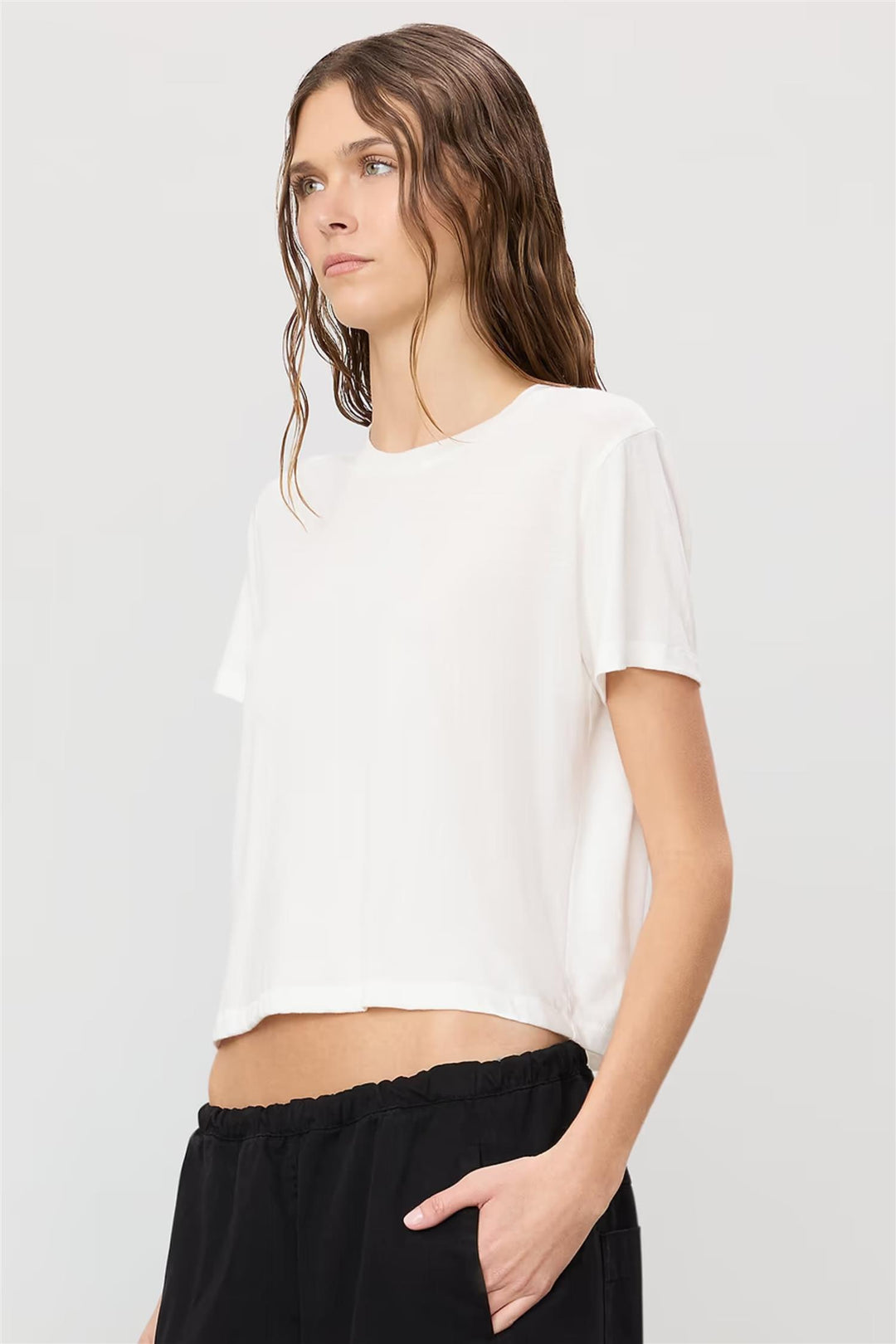 Short Sleeve Boxy Tee Ivory