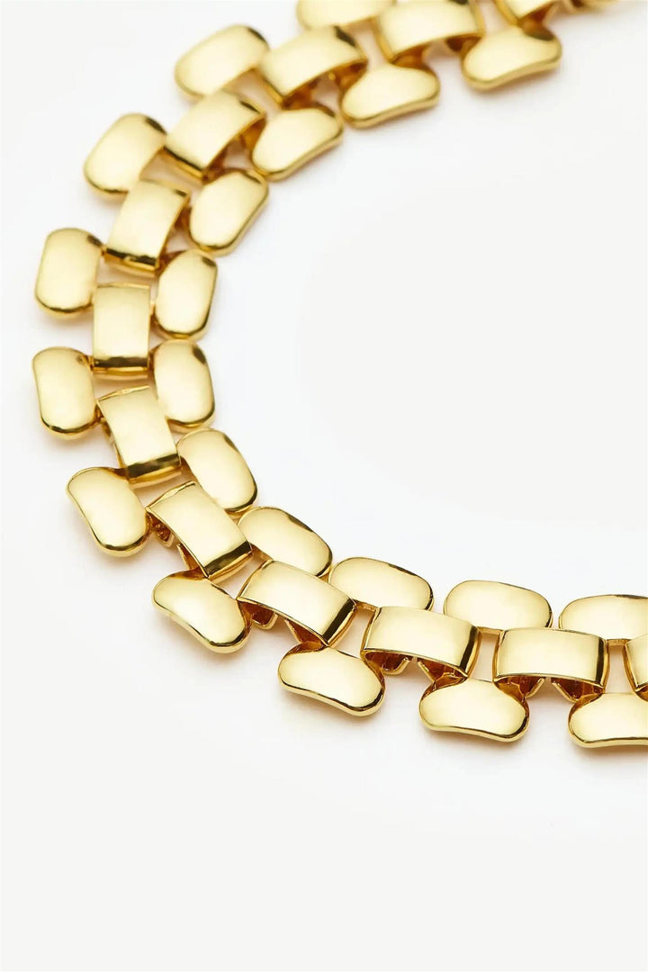 Timepiece Wide Chain Bracelet Gold