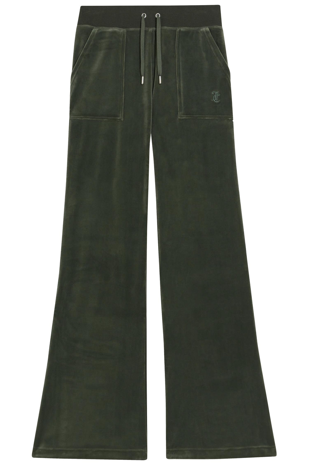 Layla Low Rise Pocketed Velour Pant Thyme