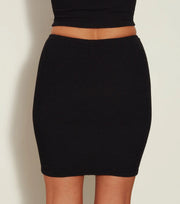 Mini Crinkle Skirt Black