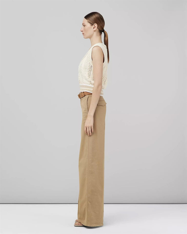 Sofie Wide Leg Chino Khaki
