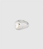 Dome Ring White Mother of Pearl