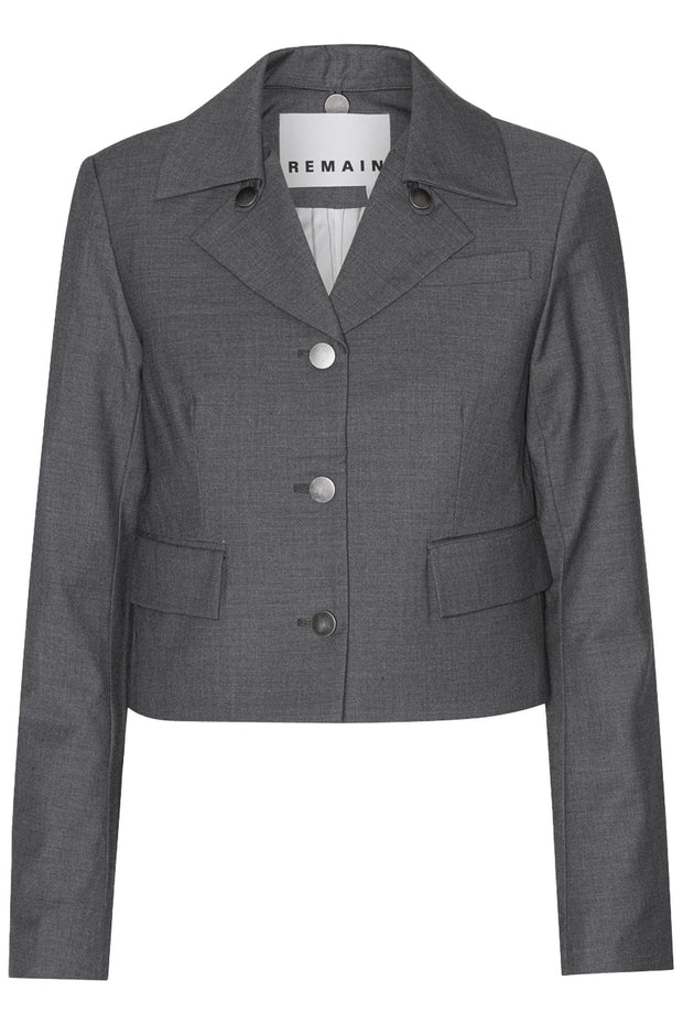 Metta Light Wool Mini Blazer  Castlerock