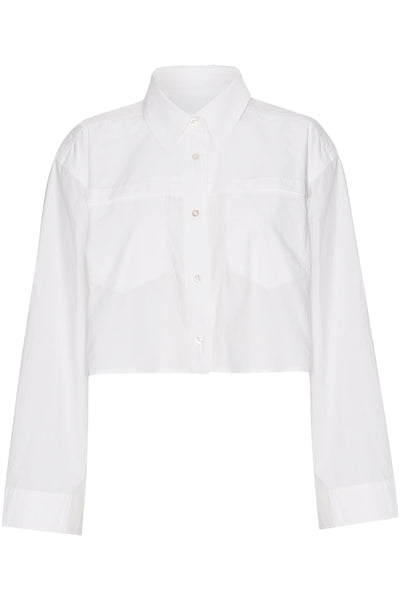 Sana Cropped Shirt White