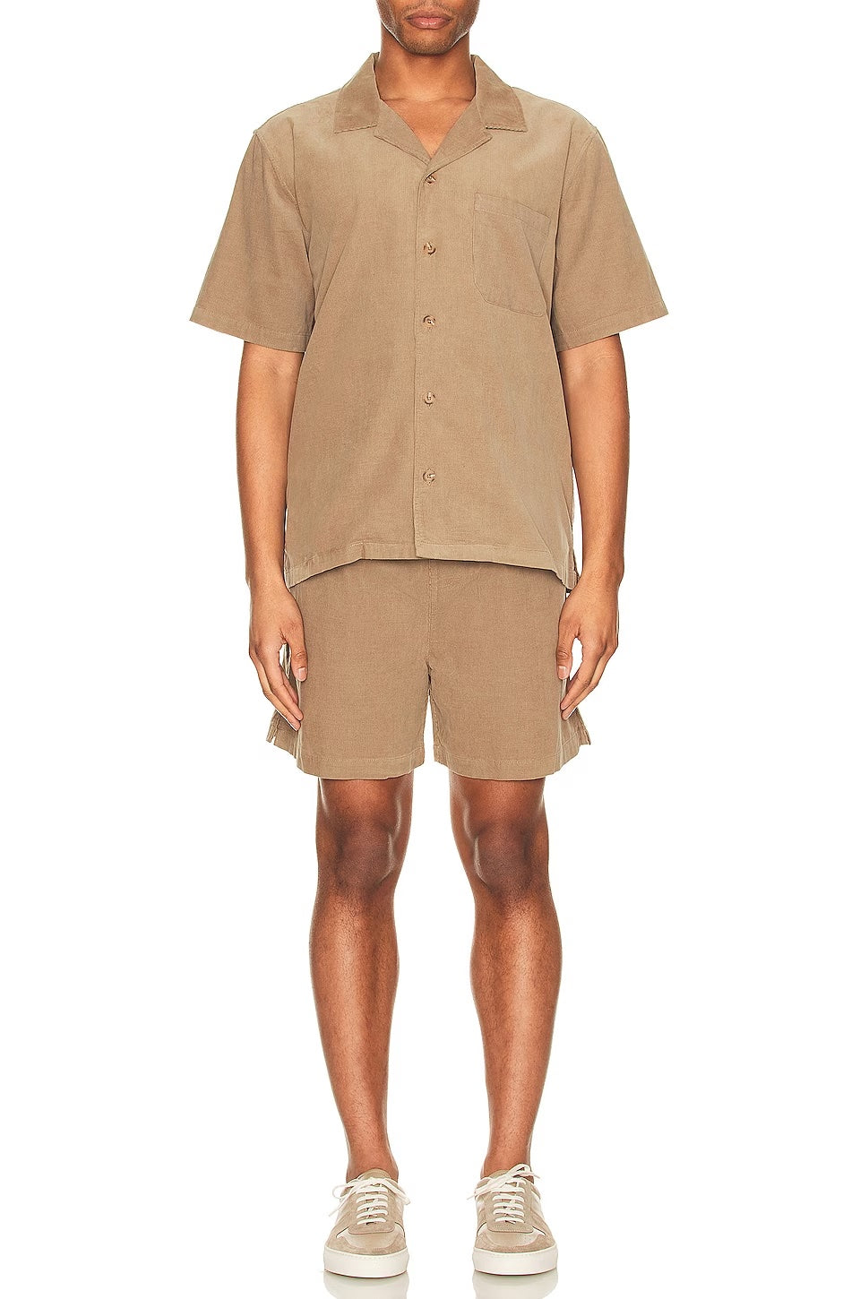 Light Weight Cord Shorts Dark Beige