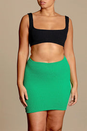 Mini Crinkle Skirt Emerald