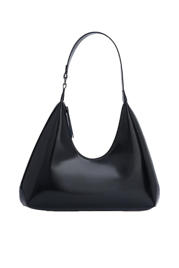 Amber Black Semi Patent Leather