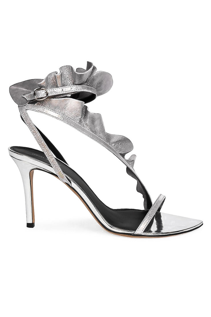 Alime Frill Sandals Silver