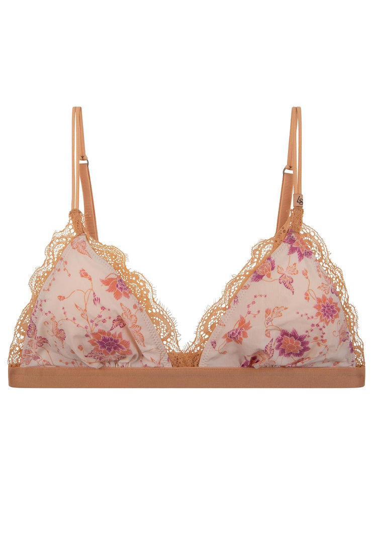 Filippa Bralette Batik Flower White