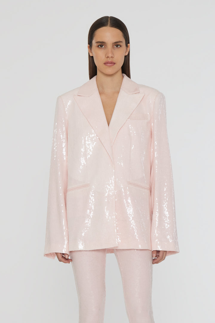 Oxyfame Sequin Blazer Pink Orchid