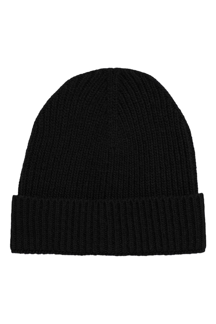 Merino Wool Beanie Black