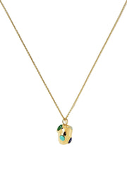 Molten Gemstone Nugget Pendant Necklace