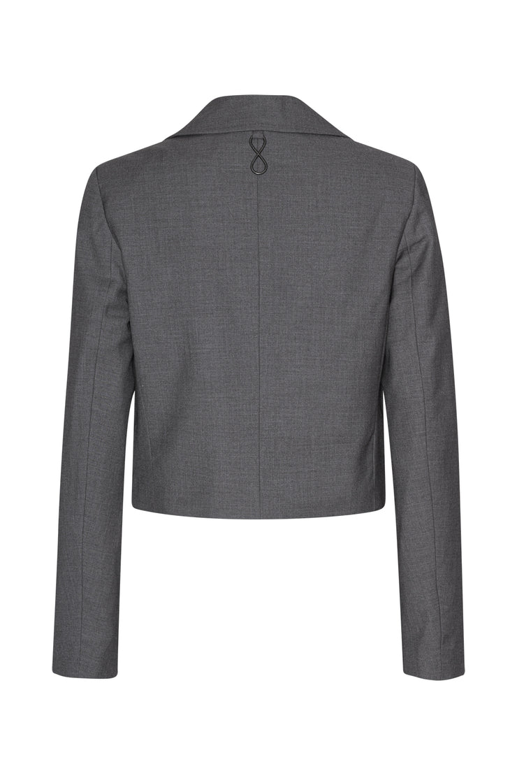 Metta Light Wool Mini Blazer  Castlerock