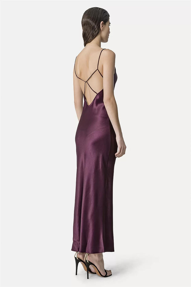 Satin Slip Dress Ruby