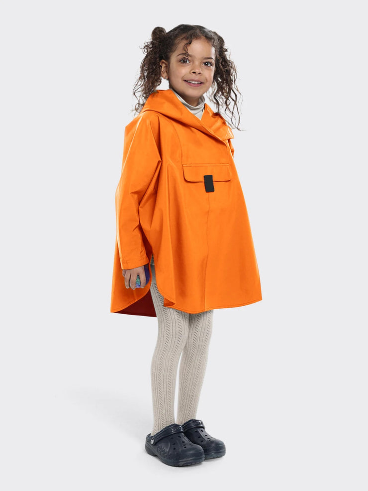 Kid's Bergen Mini Poncho Russet Orange