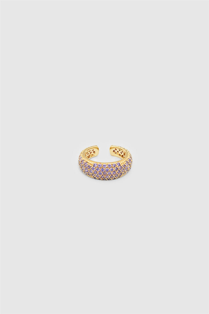 Ear Cuff Thick Violet Gold