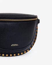 Skano Grained Leather Belt Bag Black
