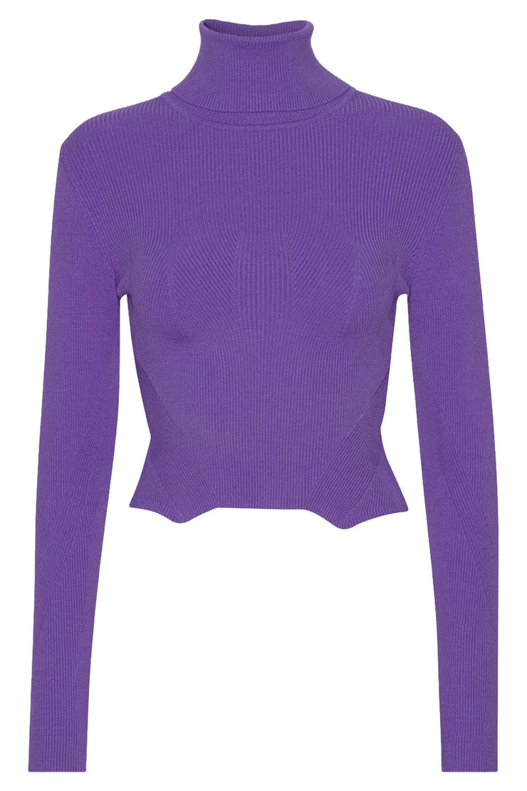 Olga Knit Cropped Sweater Passion Flower