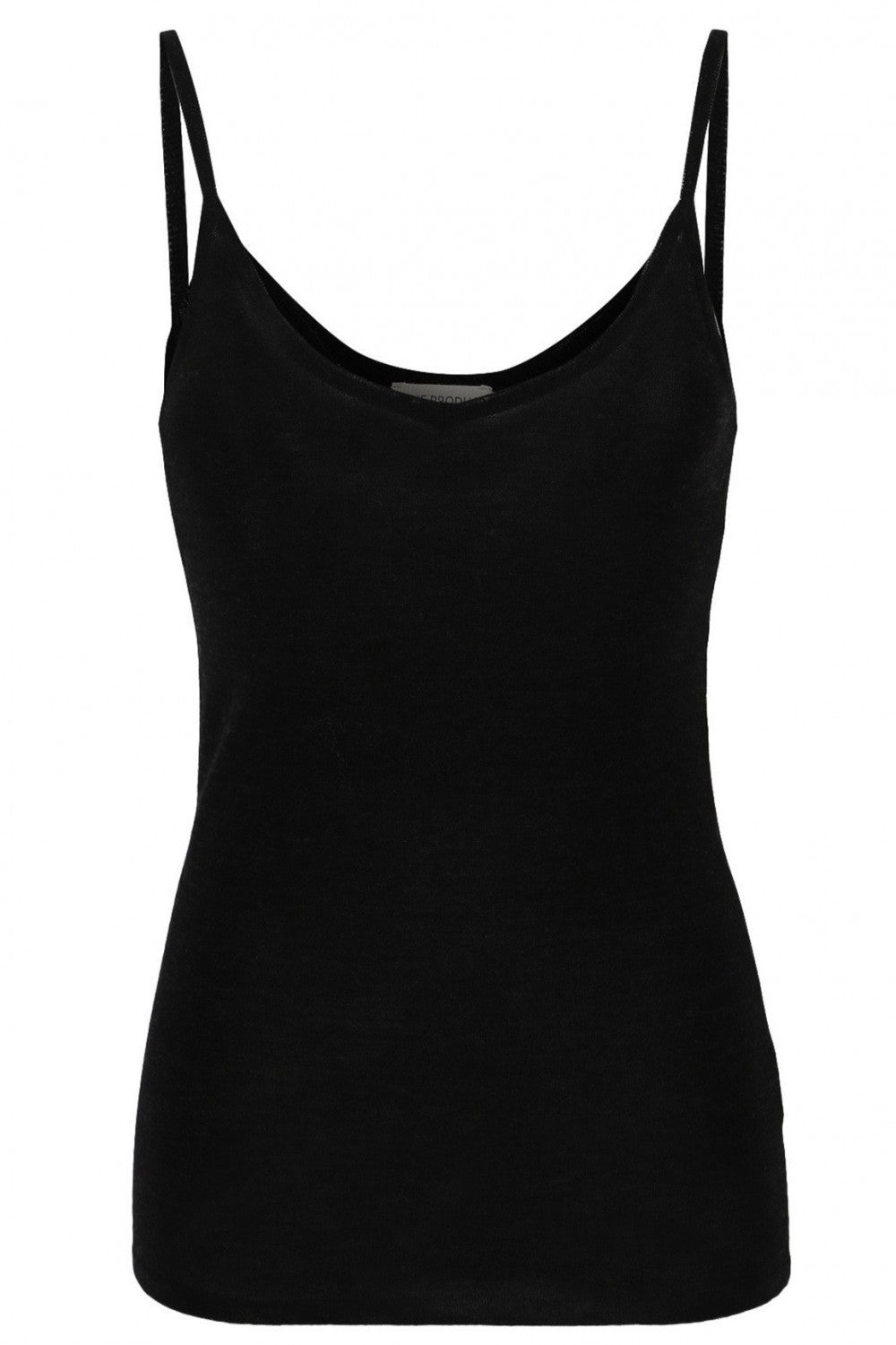 Merino Singlet Black melange