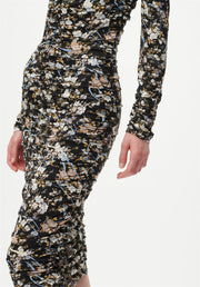 Daina Dress Swirly Flower