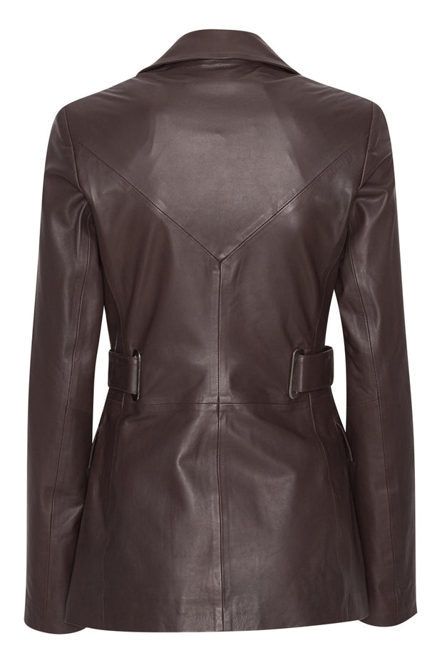 Leather Blazer Coffee Bean