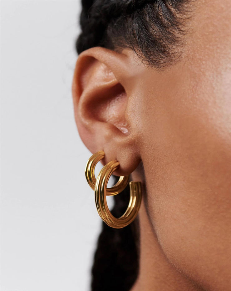 Ridge Large Hoop Earrings