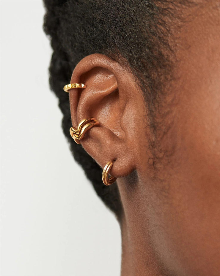 Ridge Mini Hoop Earrings
