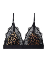 Love Lace Bralette Leopard Knit