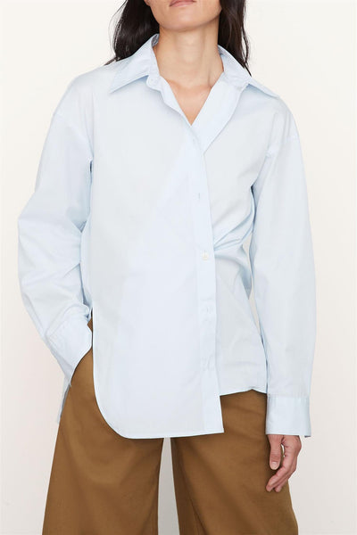 Convertible Button Down Shirt Powder Blue