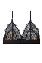 Love Lace Bralette Leopard Knit