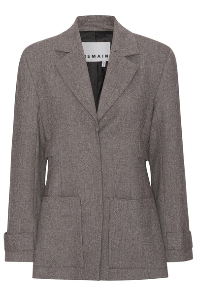 Herringbone Ring Blazer Coffee Bean Comb.