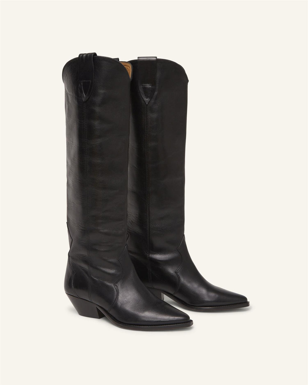Denvee High Boots Leather Iconic Black